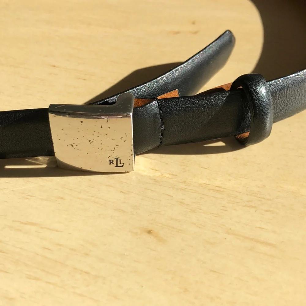 Ralph Lauren Belt Silver Square Buckle SM